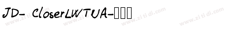 JD- CloserLWTUA字体转换